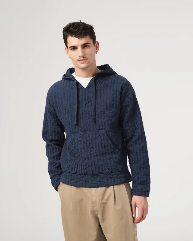 Baja Hoodie Dutton Jacquard Mood Indigo made by Eat Dust