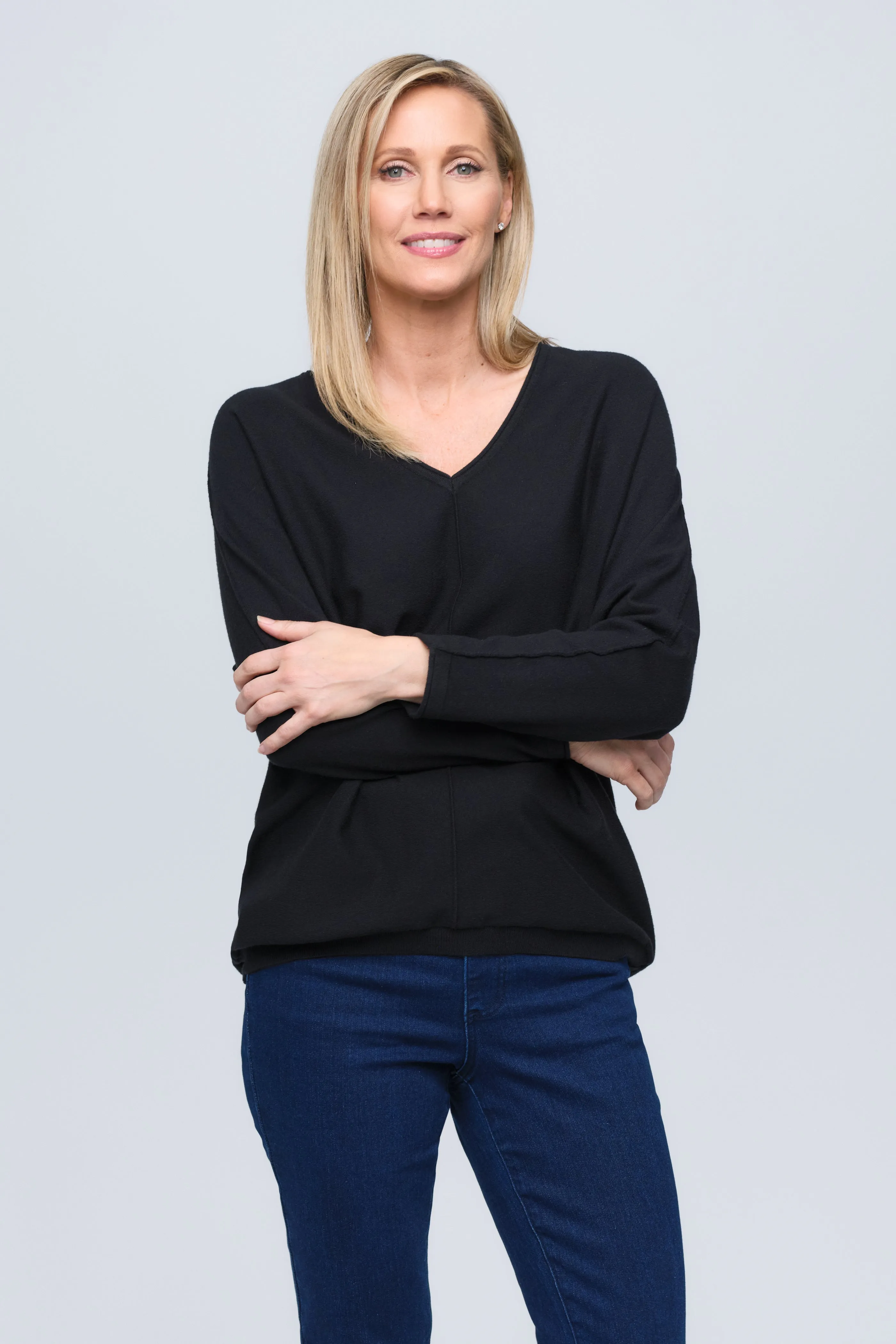 Classic V-Neck Knit Sweater sold by Blue Faithful product image thumbnail 5