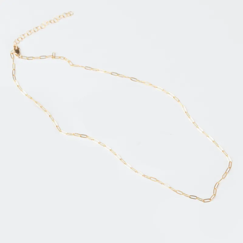 Elizabeth Paperclip Chain Necklace in Gold made by Forai