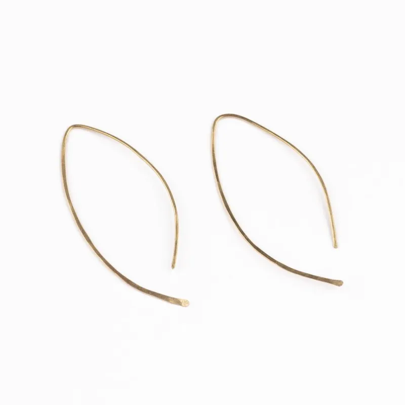 Qasioun Minimalist Threader Earrings in Gold made by Forai