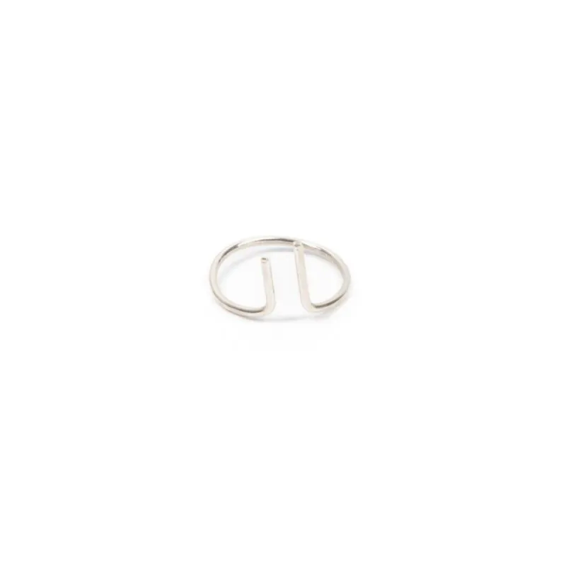 Hand-Hammered Line Ring in Sterling Silver sold by Forai