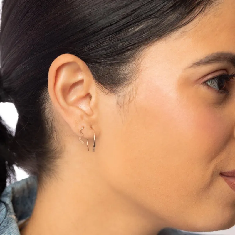 Zun Zuun Threader Earrings in Gold sold by Forai