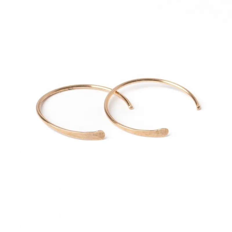 Indra Hoop Threader Earrings in Gold sold by Forai