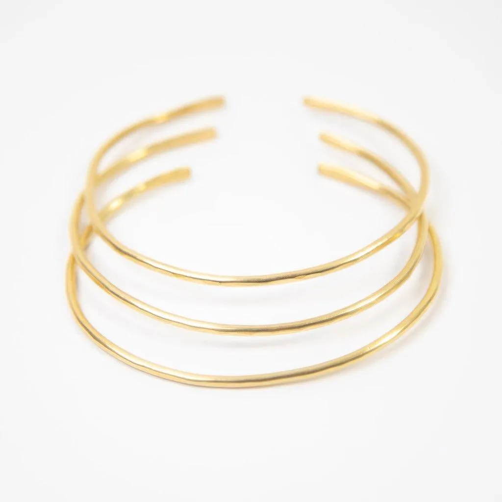 Hammered Brass Bangle sold by Forai product image thumbnail 3