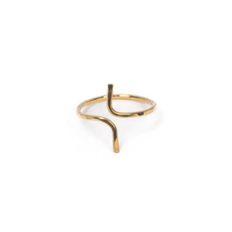 Shanta Hand-hammered Brass Ring sold by Forai