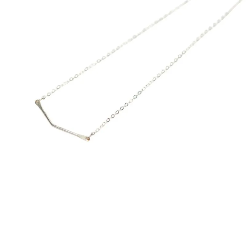 Esther Chevron Necklace in Silver sold by Forai