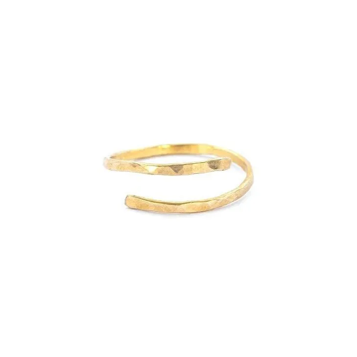 Hand-Hammered Wrap Ring in Brass sold by Forai product image thumbnail 2