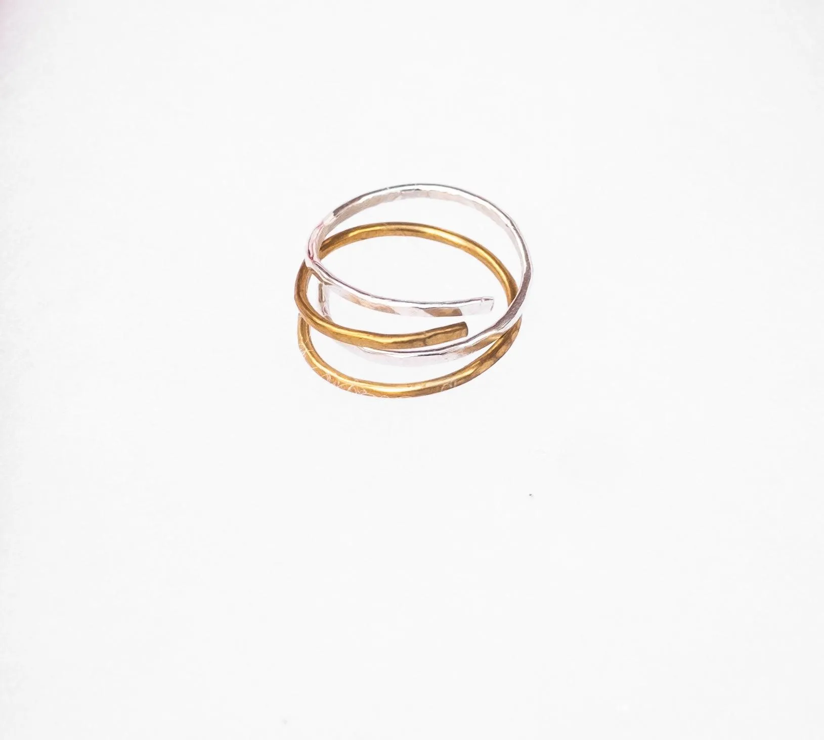 Hand-Hammered Wrap Ring in Brass sold by Forai product image thumbnail 3