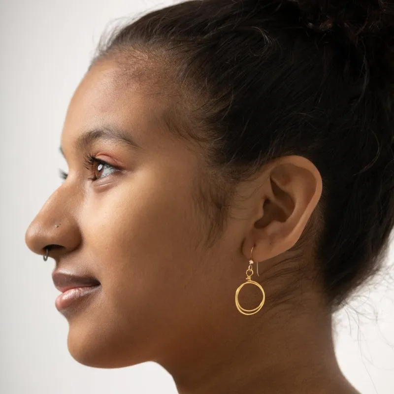 Zomi Circles of Unity Earrings in Gold sold by Forai