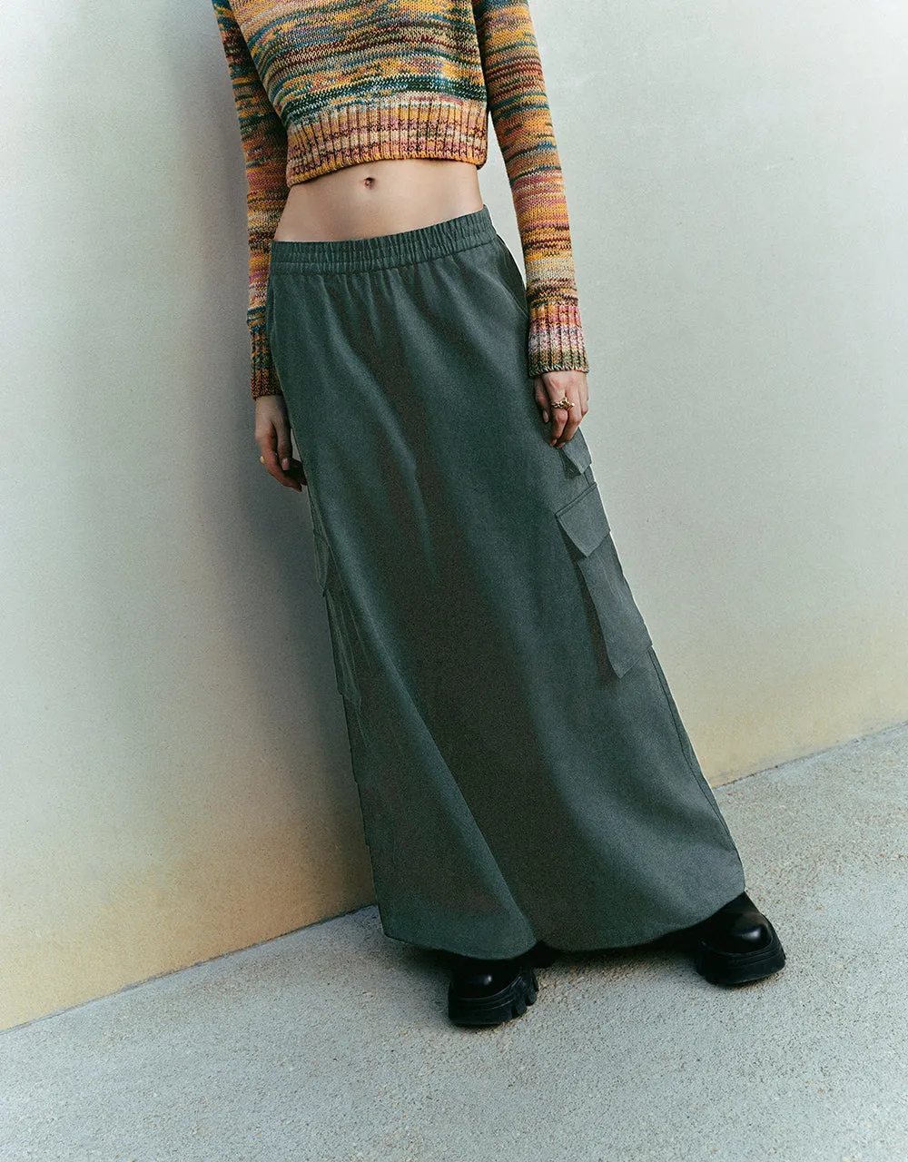 Elastic Waist Wide-Leg Pants sold by Urban Revivo product image thumbnail 4