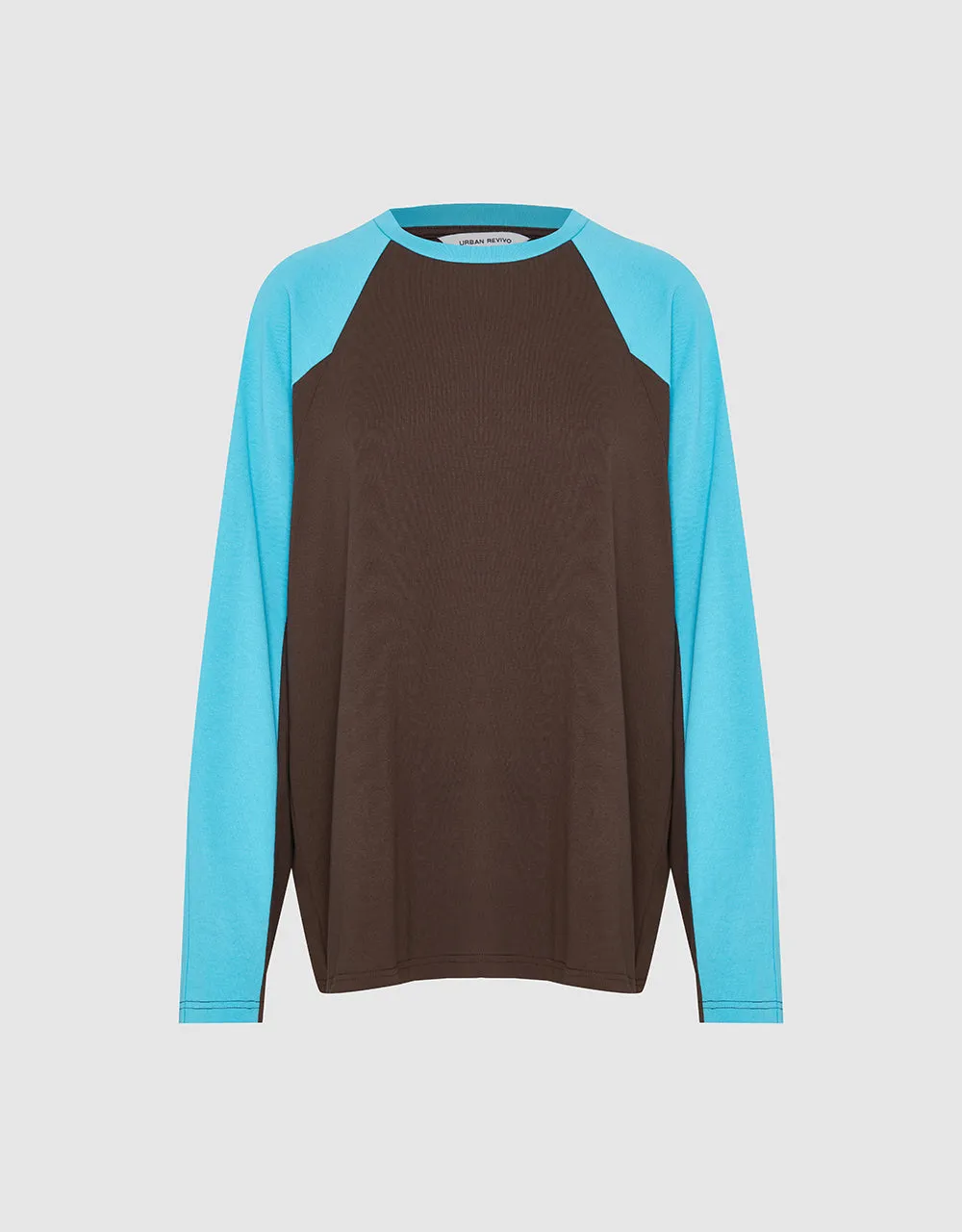 Raglan Sleeve Crew Neck Loose T-Shirt sold by Urban Revivo