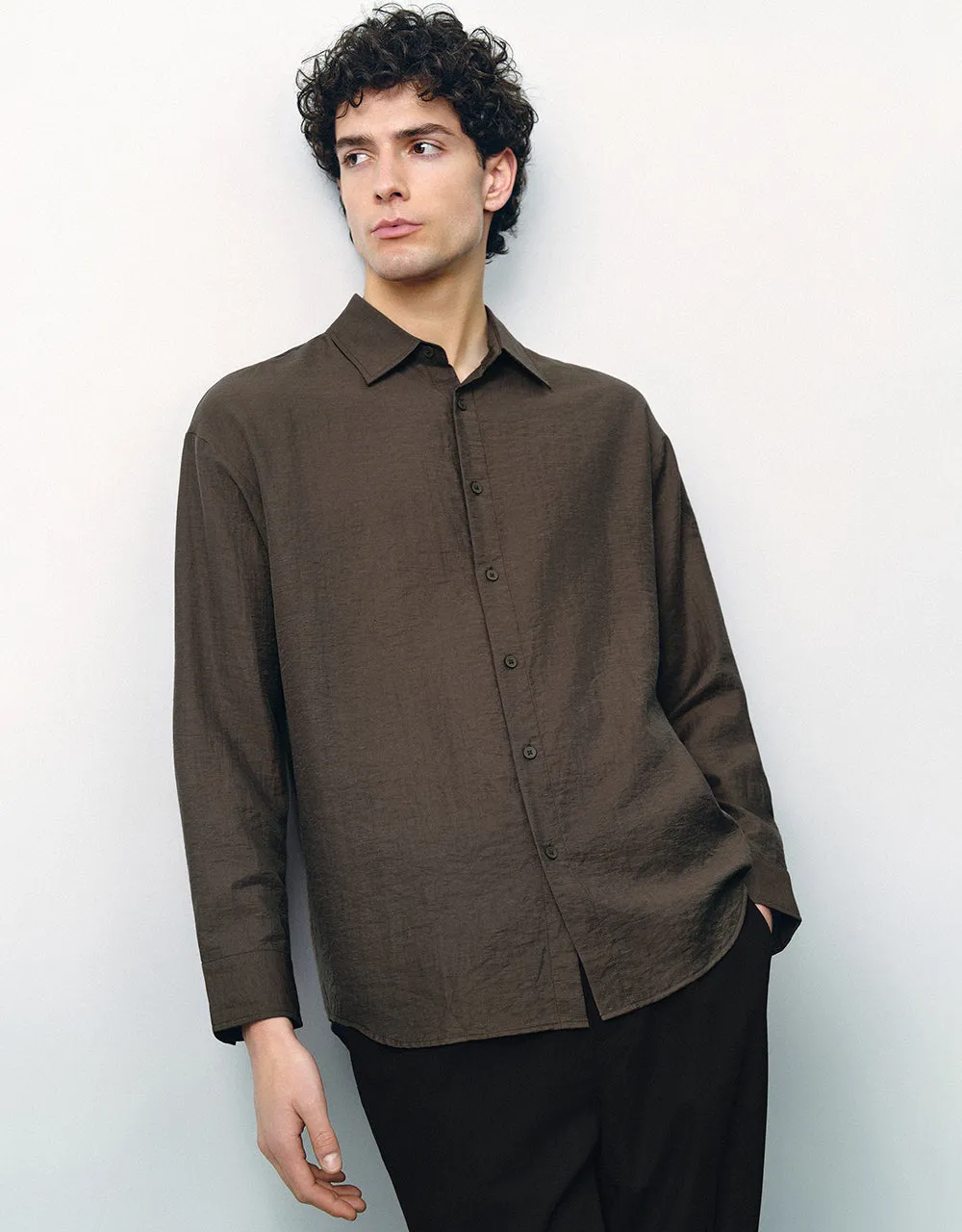 Button Up Loose Shirt sold by Urban Revivo