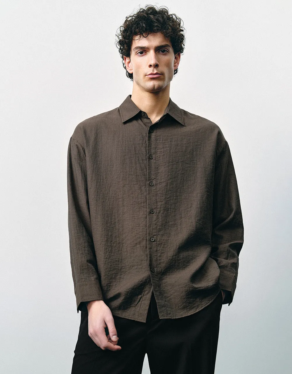 Button Up Loose Shirt sold by Urban Revivo product image thumbnail 3