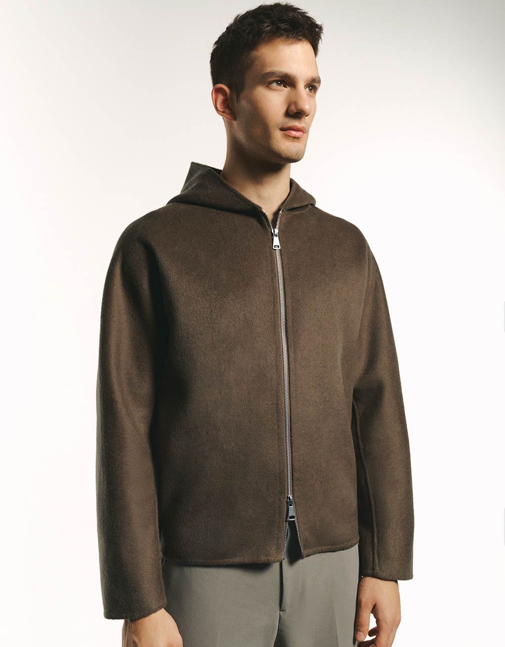 Zipper Front Hooded Jacket sold by Urban Revivo product image thumbnail 2