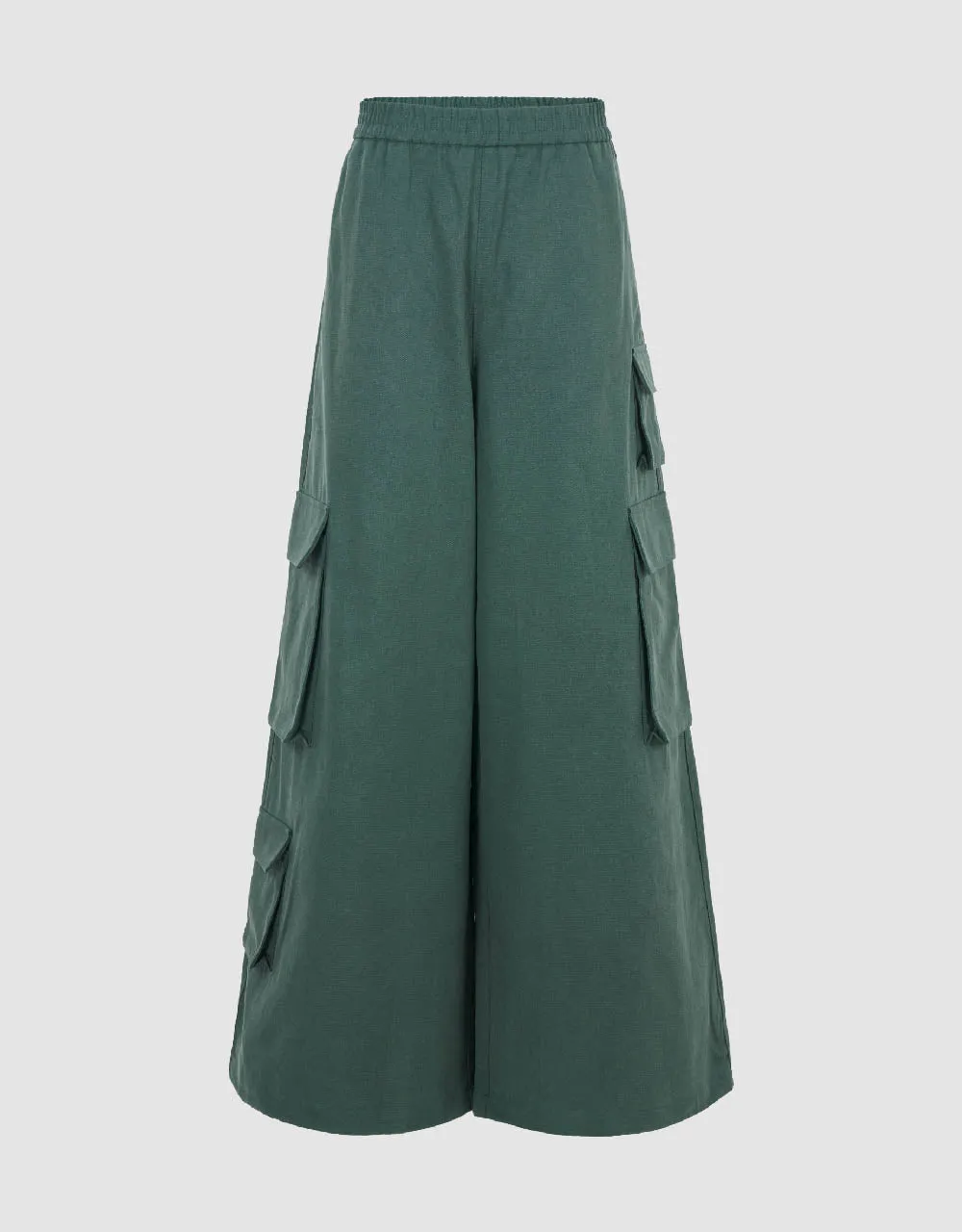 Elastic Waist Wide-Leg Pants sold by Urban Revivo