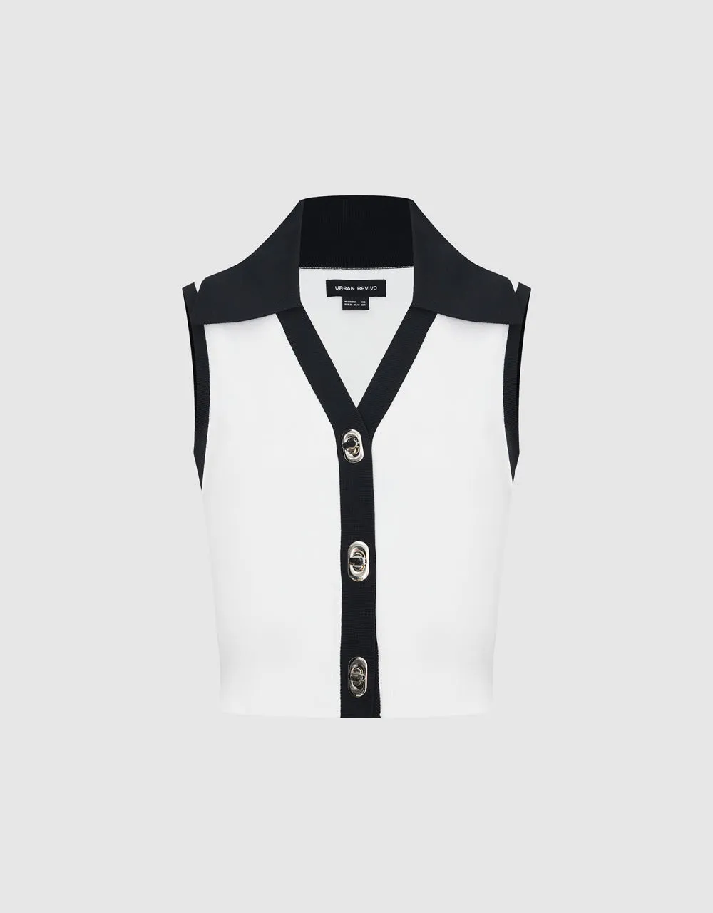 Contrast Lapel Knitted Vest sold by Urban Revivo product image thumbnail 3