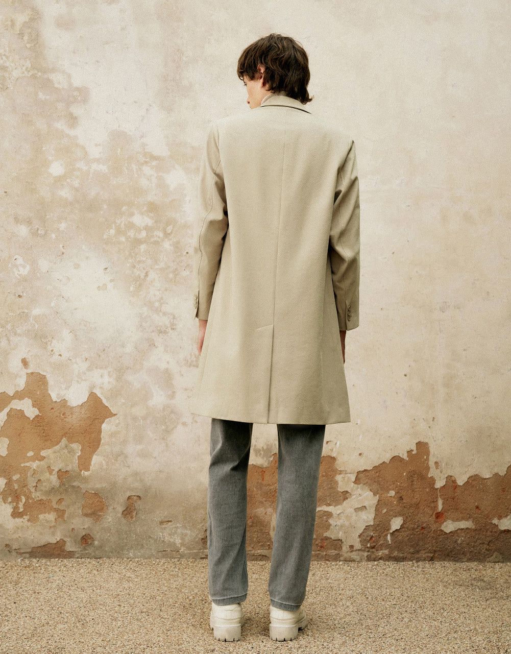 Notch Lapel Straight Coat sold by Urban Revivo product image thumbnail 4