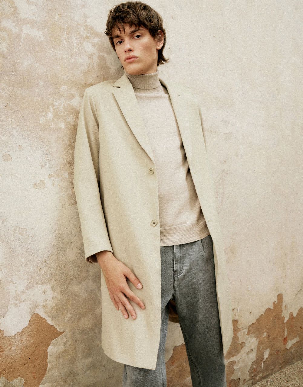 Notch Lapel Straight Coat sold by Urban Revivo product image thumbnail 3