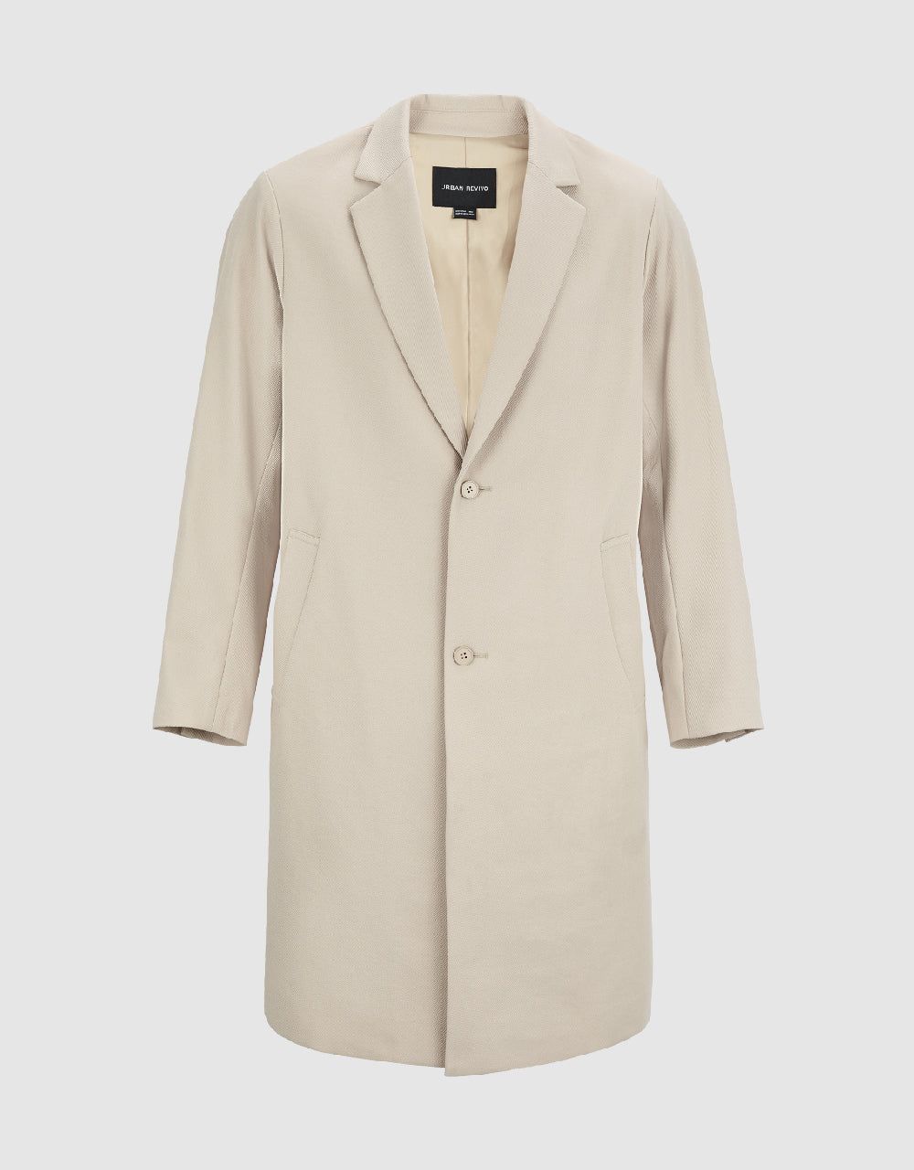 Notch Lapel Straight Coat sold by Urban Revivo product image thumbnail 2