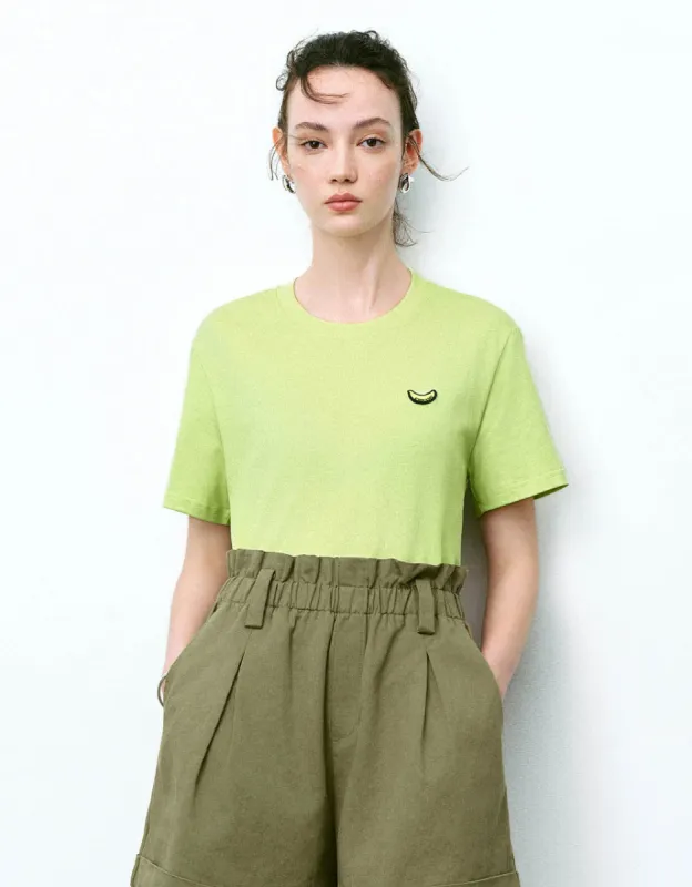 Crew Neck Loose T-Shirt sold by Urban Revivo