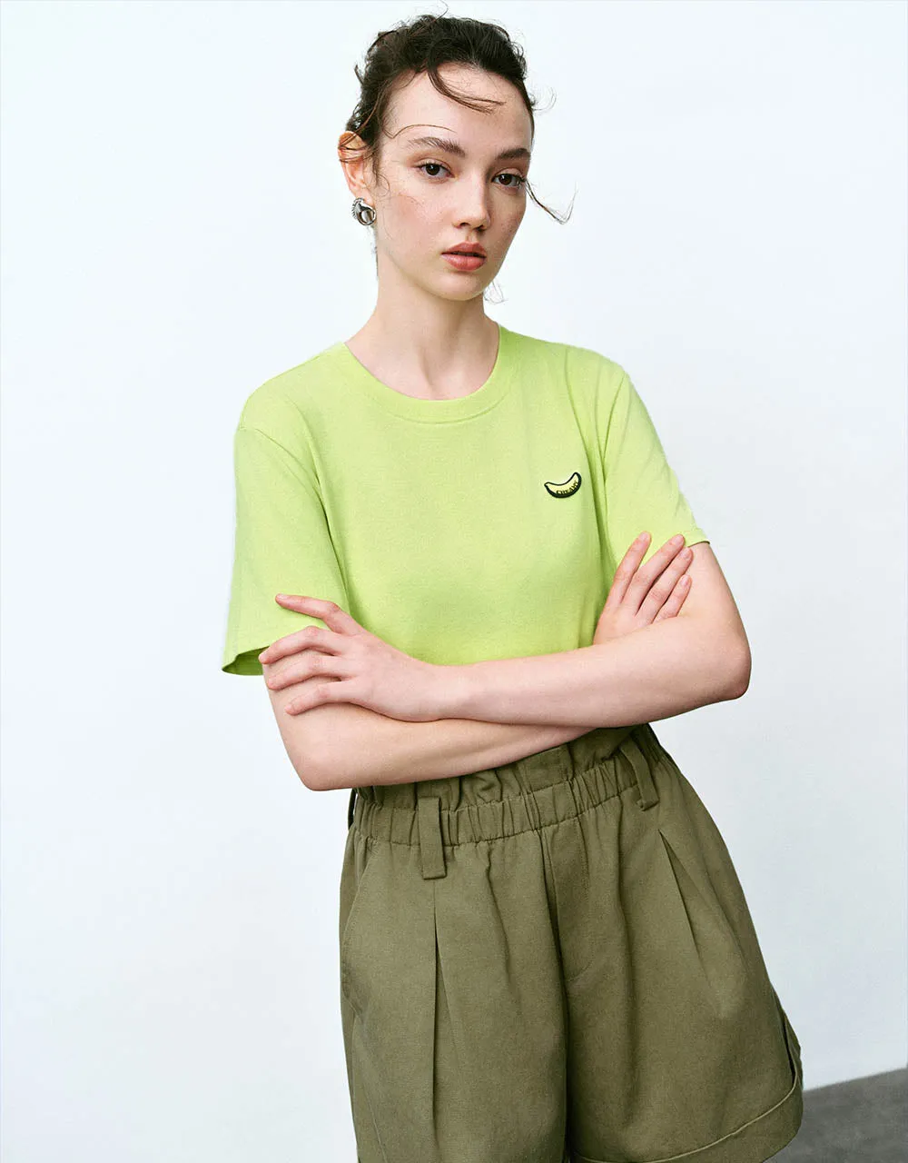 Crew Neck Loose T-Shirt sold by Urban Revivo product image thumbnail 3