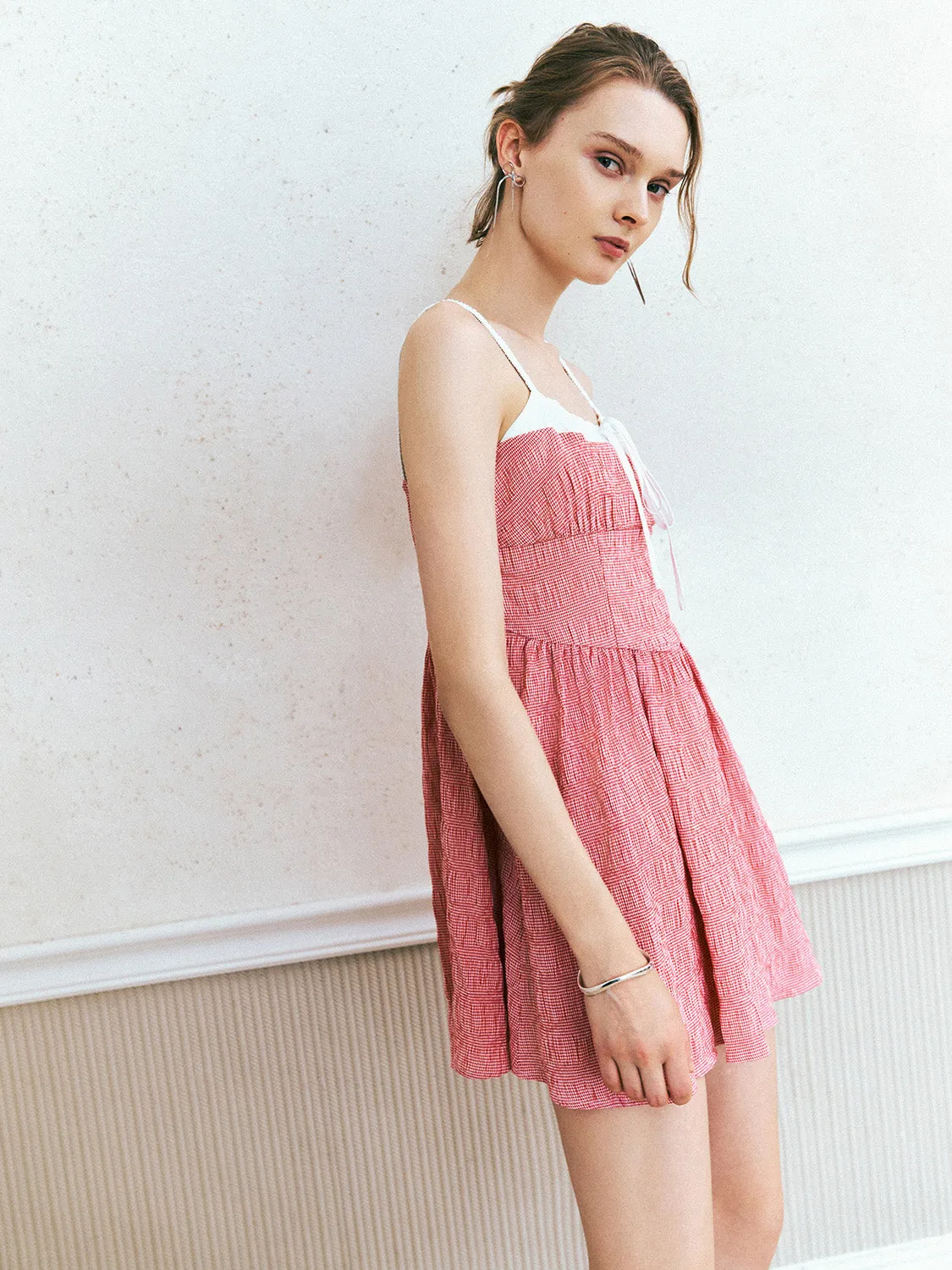 Bow Décor Square-cut Collar A-Line Cami Dress sold by Urban Revivo product image thumbnail 3