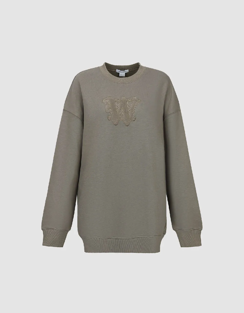 Letter Embossed Crew Neck Loose Sweatshirt sold by Urban Revivo product image thumbnail 2