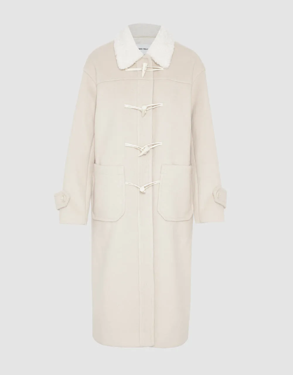 Loose Long Coat With Furry Collar sold by Urban Revivo product image thumbnail 2