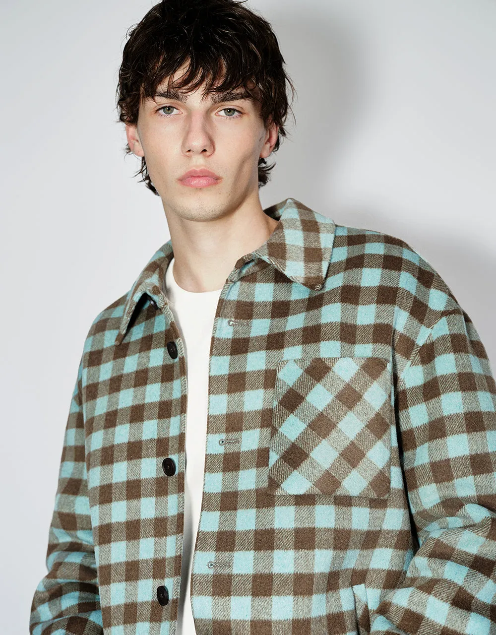 Plaid Straight Woolen Jacket sold by Urban Revivo product image thumbnail 5