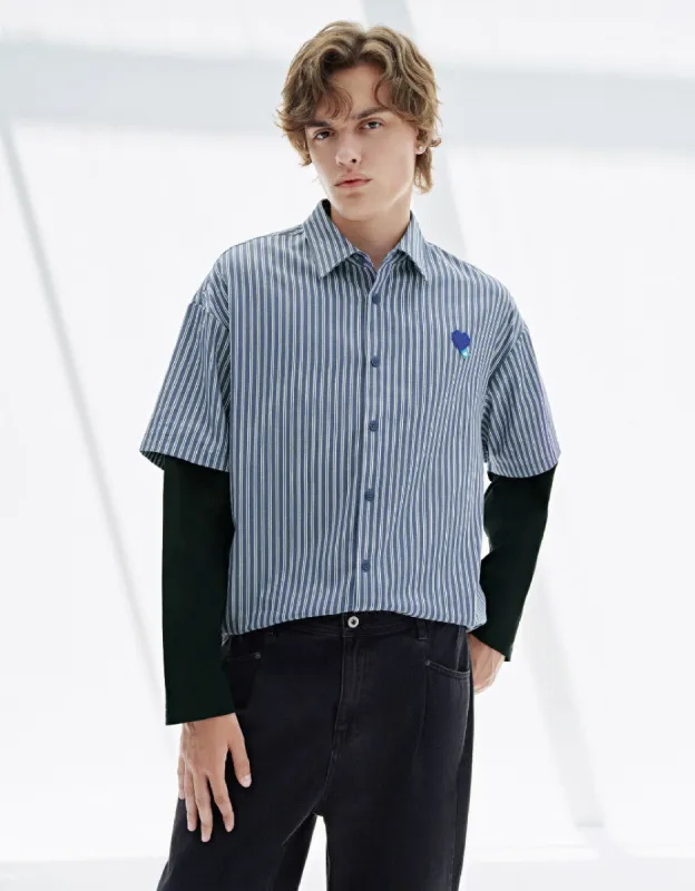 Striped Loose Shirt sold by Urban Revivo