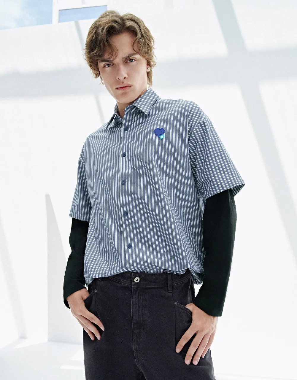 Striped Loose Shirt sold by Urban Revivo product image thumbnail 2