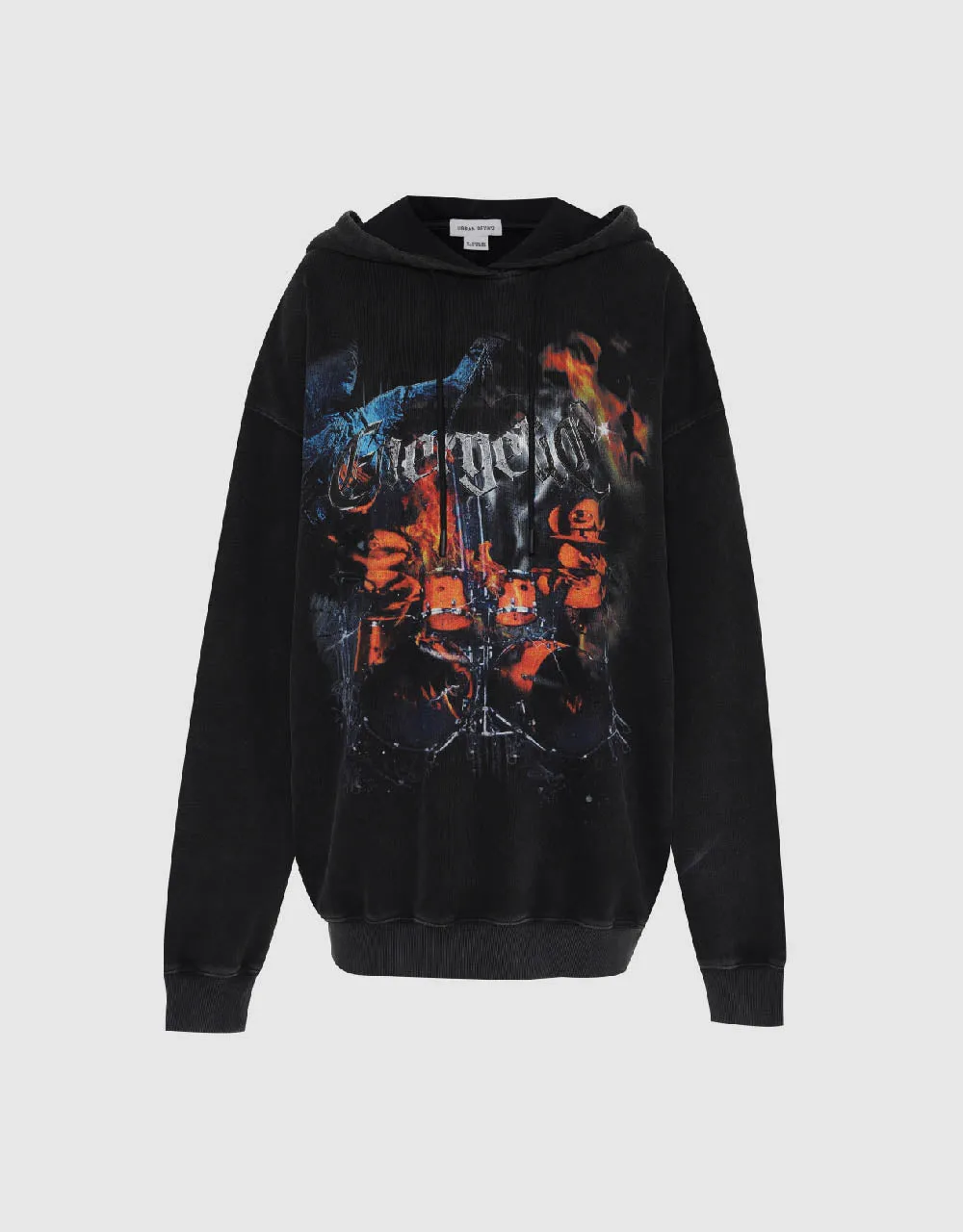 Printed Hooded Loose Sweatshirt sold by Urban Revivo product image thumbnail 2
