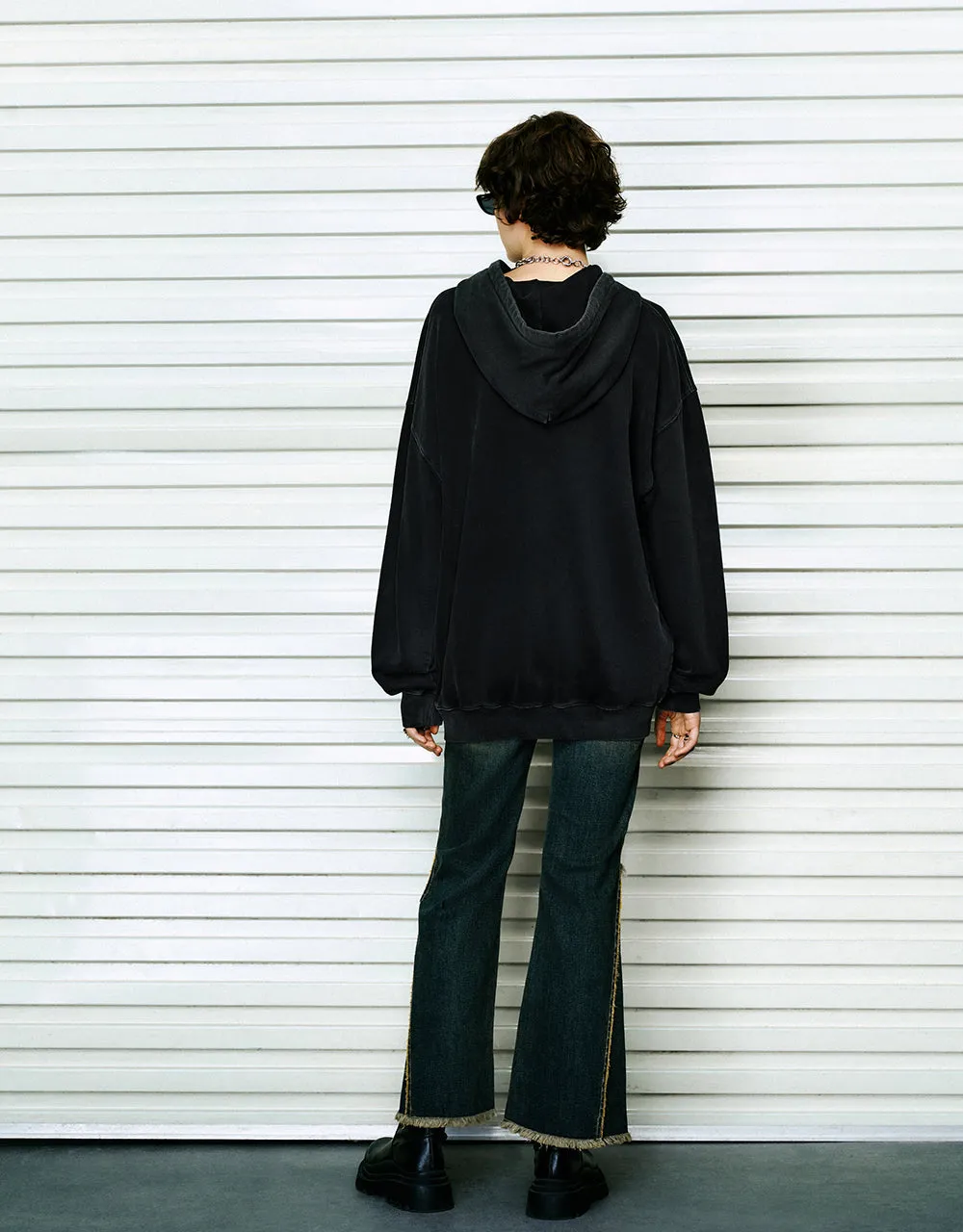 Printed Hooded Loose Sweatshirt sold by Urban Revivo product image thumbnail 4