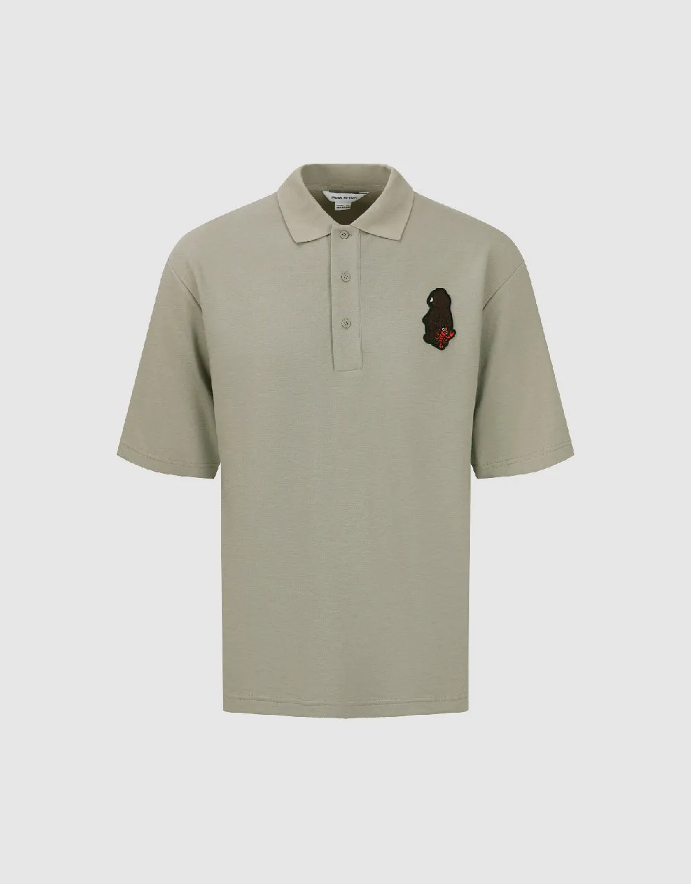 Cartoon Embossed Loose Polo Shirt sold by Urban Revivo product image thumbnail 2