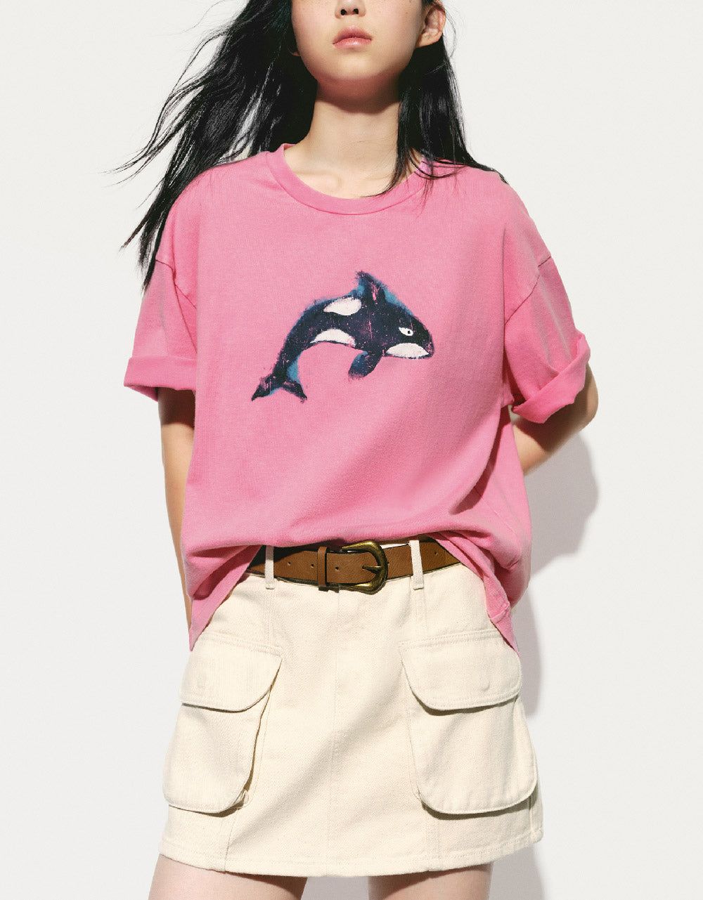 Printed Crew Neck Straight T-Shirt sold by Urban Revivo product image thumbnail 2