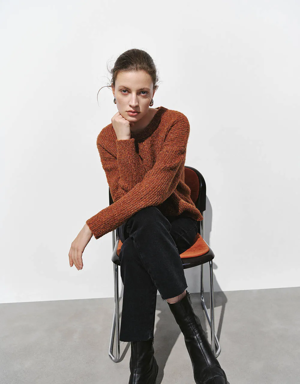 Crew Neck Loose Sweater sold by Urban Revivo product image thumbnail 3