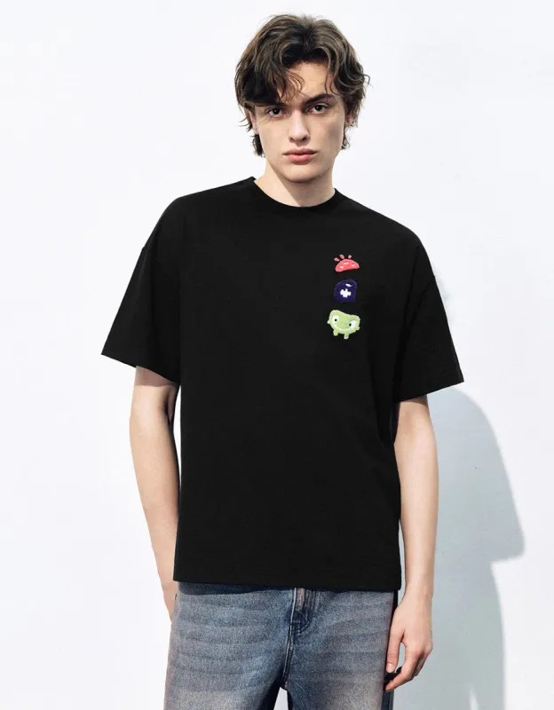 Crew Neck Straight T-Shirt sold by Urban Revivo