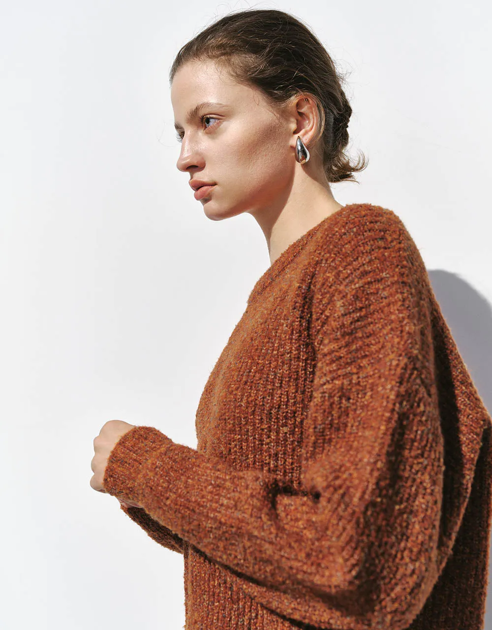 Crew Neck Loose Sweater sold by Urban Revivo product image thumbnail 5