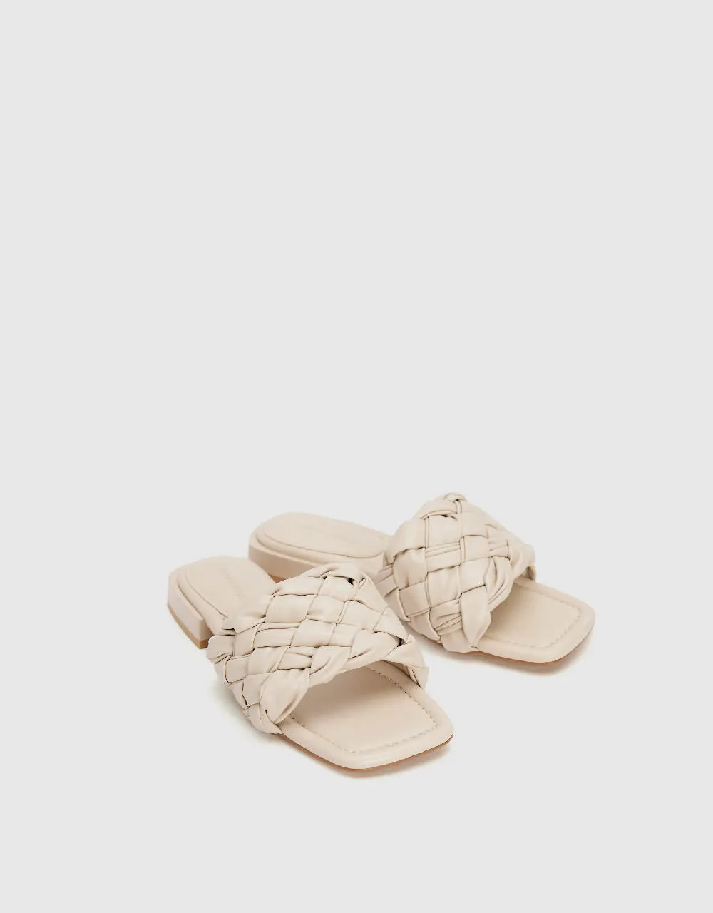 Vegan Leather Square Toe Slippers sold by Urban Revivo