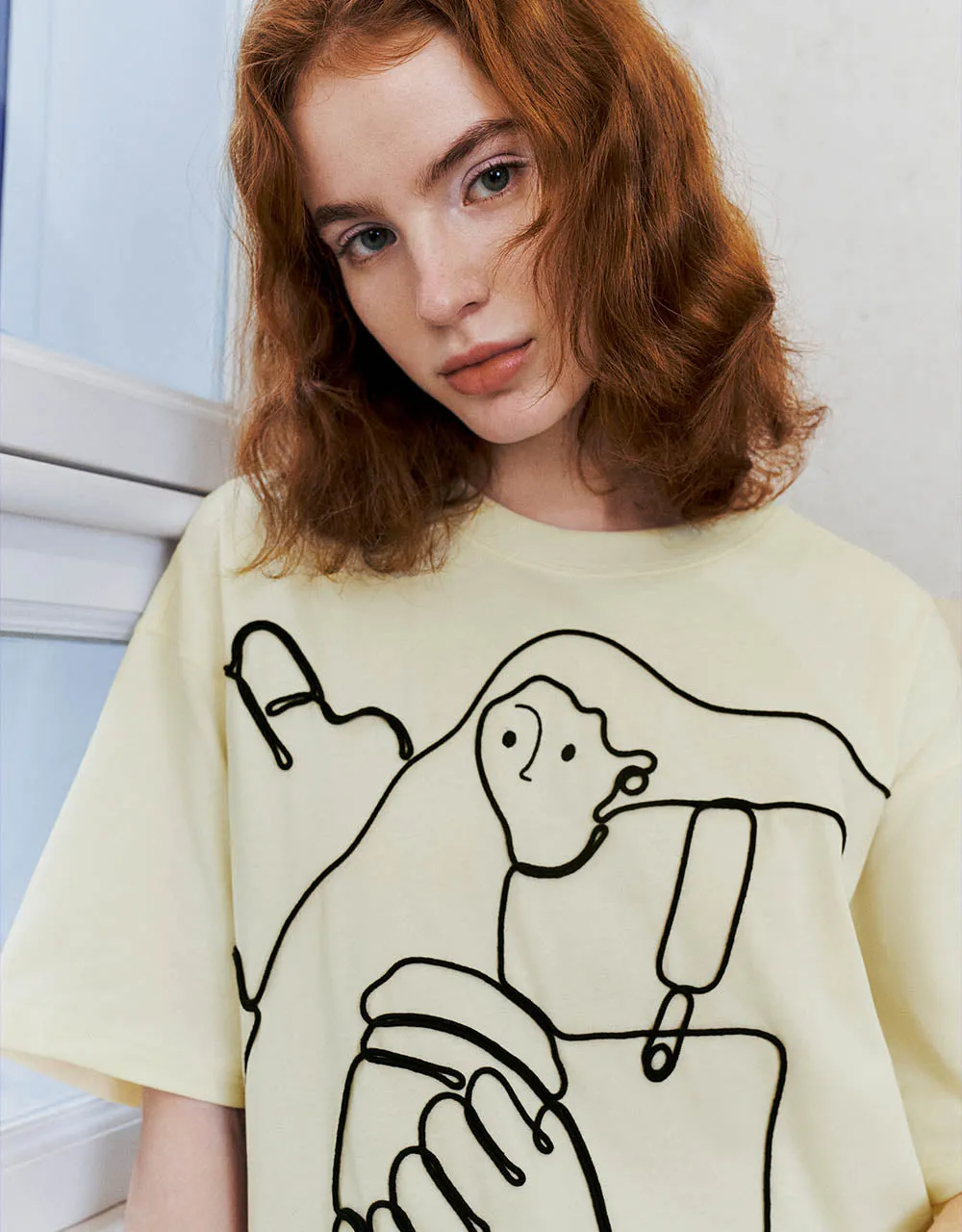 Printed Crew Neck Straight T-Shirt sold by Urban Revivo product image thumbnail 4