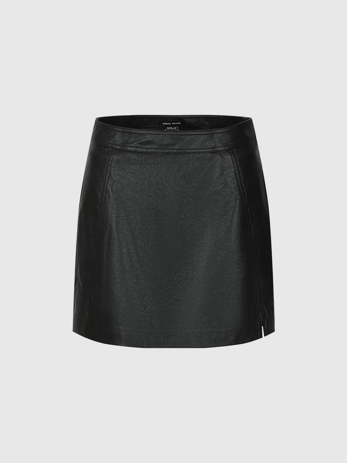 Vegan Leather Mini Straight Skirt sold by Urban Revivo