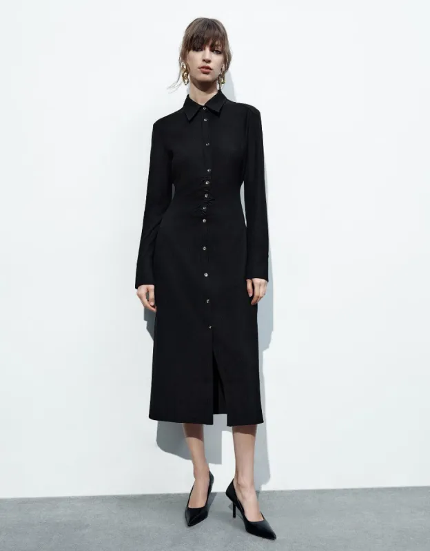 Button Up Straight Shirt Dress sold by Urban Revivo