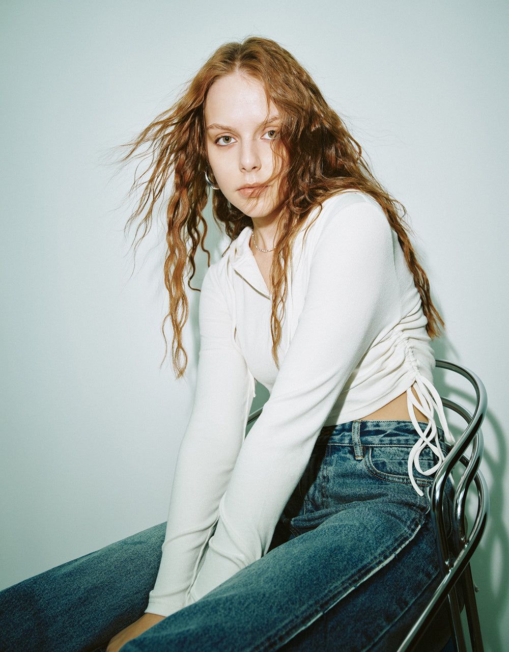 Hooded Skinny T-Shirt sold by Urban Revivo product image thumbnail 2