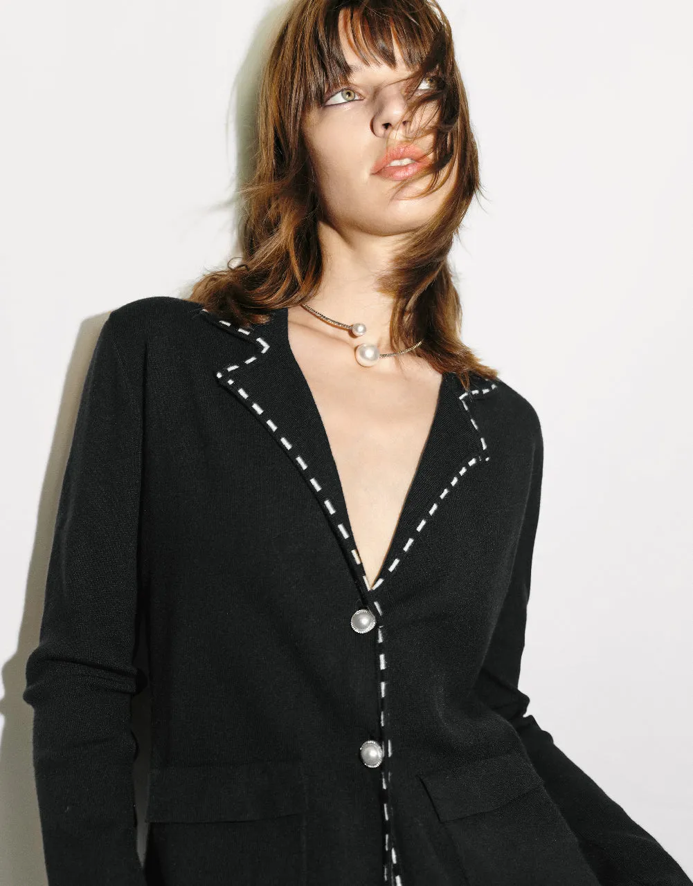 V-Neck Knitted Cardigan sold by Urban Revivo product image thumbnail 5