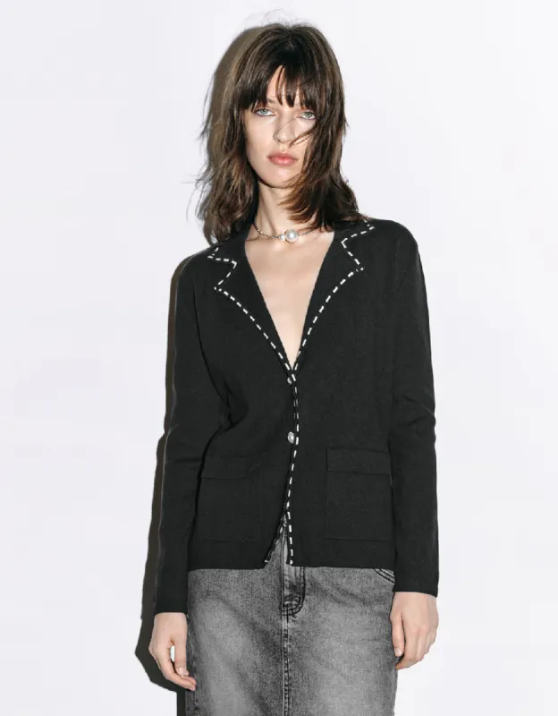 V-Neck Knitted Cardigan sold by Urban Revivo
