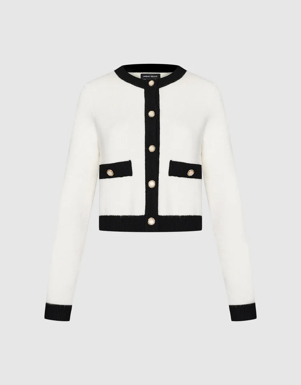 Crew Neck Knitted Cardigan sold by Urban Revivo product image thumbnail 2