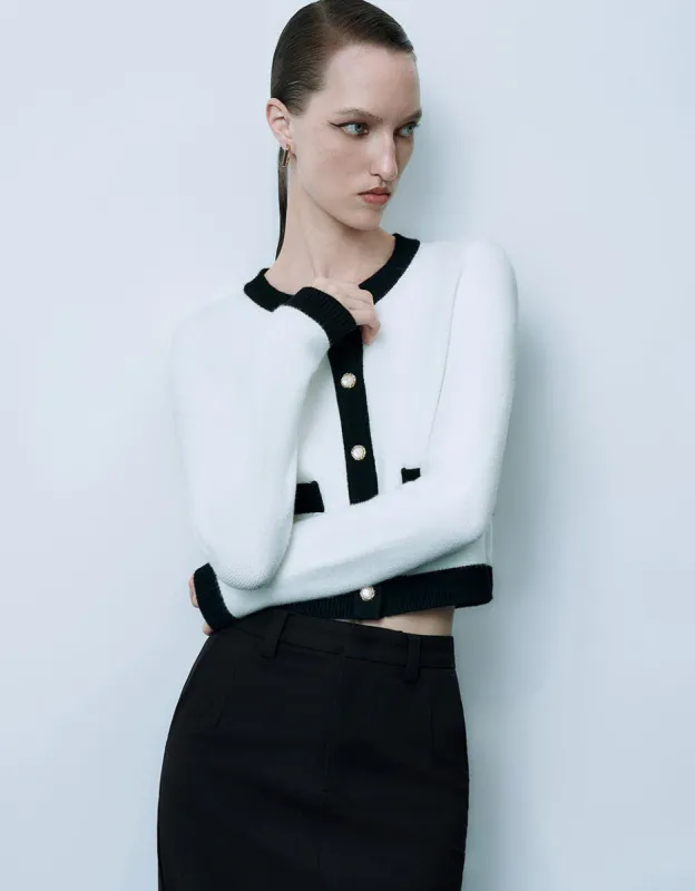 Crew Neck Knitted Cardigan sold by Urban Revivo