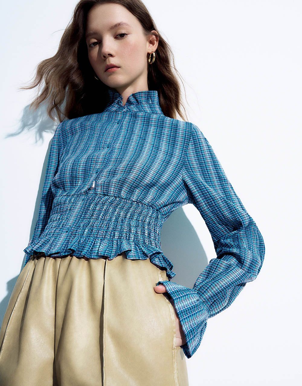 Frill Trim Straight Shirt sold by Urban Revivo product image thumbnail 3