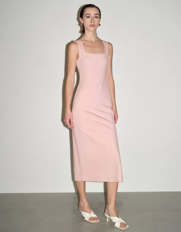Sleeveless Square-cut Collar Skinny Dress sold by Urban Revivo