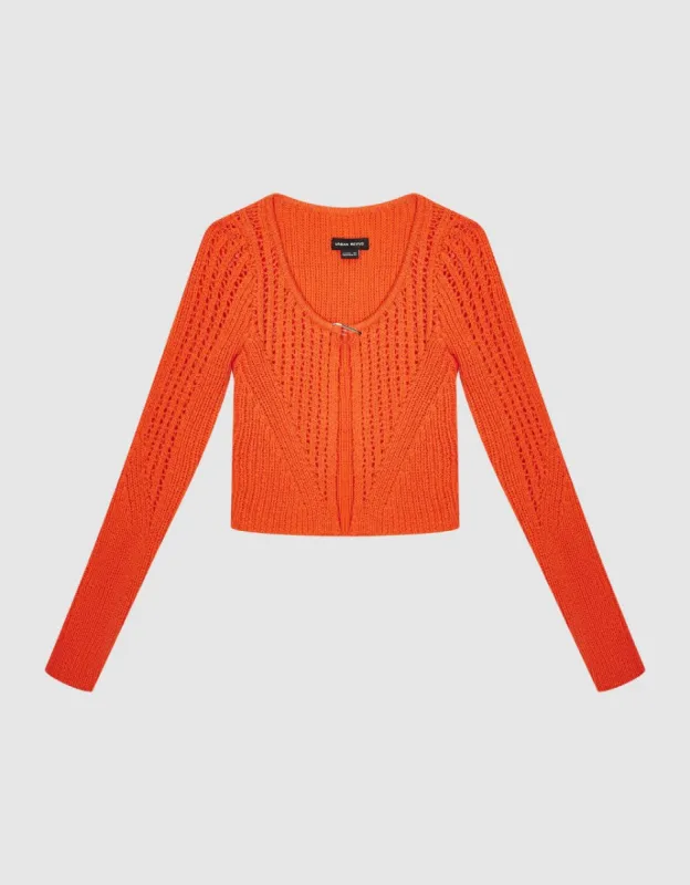 Open Front Knitted Cardigan sold by Urban Revivo